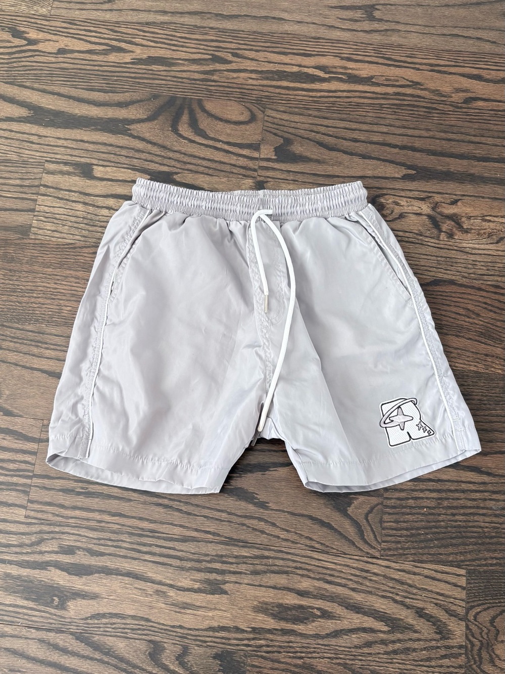 Men's Light Gray Shorts with Drawstring